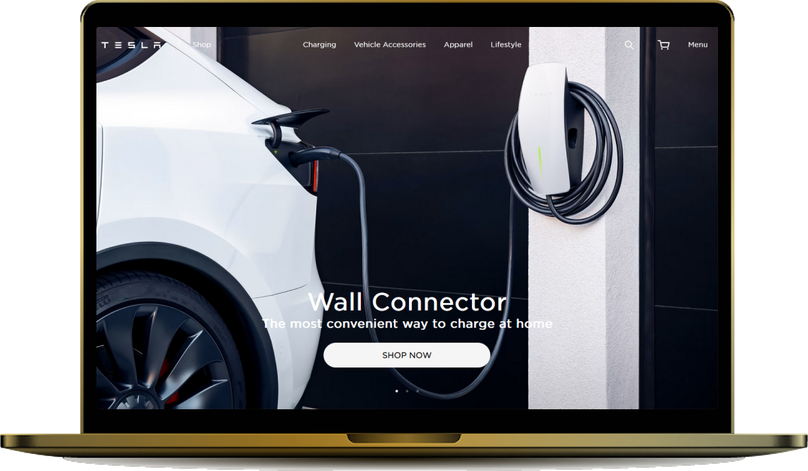 Creating a Tesla Shop Clone Desktop Image